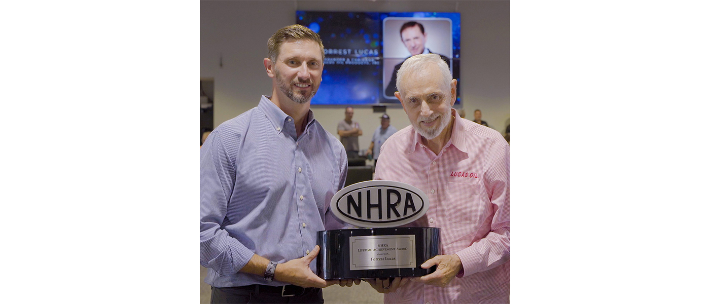 Lucas Oil Founder Forrest Lucas Honored With NHRA Lifetime Achievement