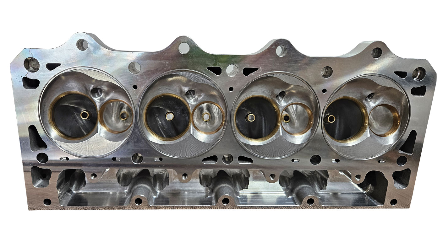 12-4 version of the All Pro Aluminum Cylinder Heads LSW Series of symmetrical port cylinder heads, this one with hoops sealing at the block.