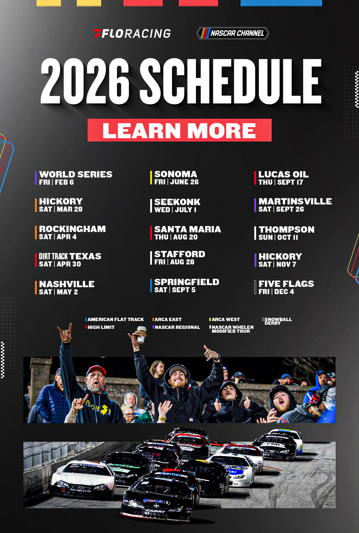 FloRacing NASCAR Channel schedule 2026