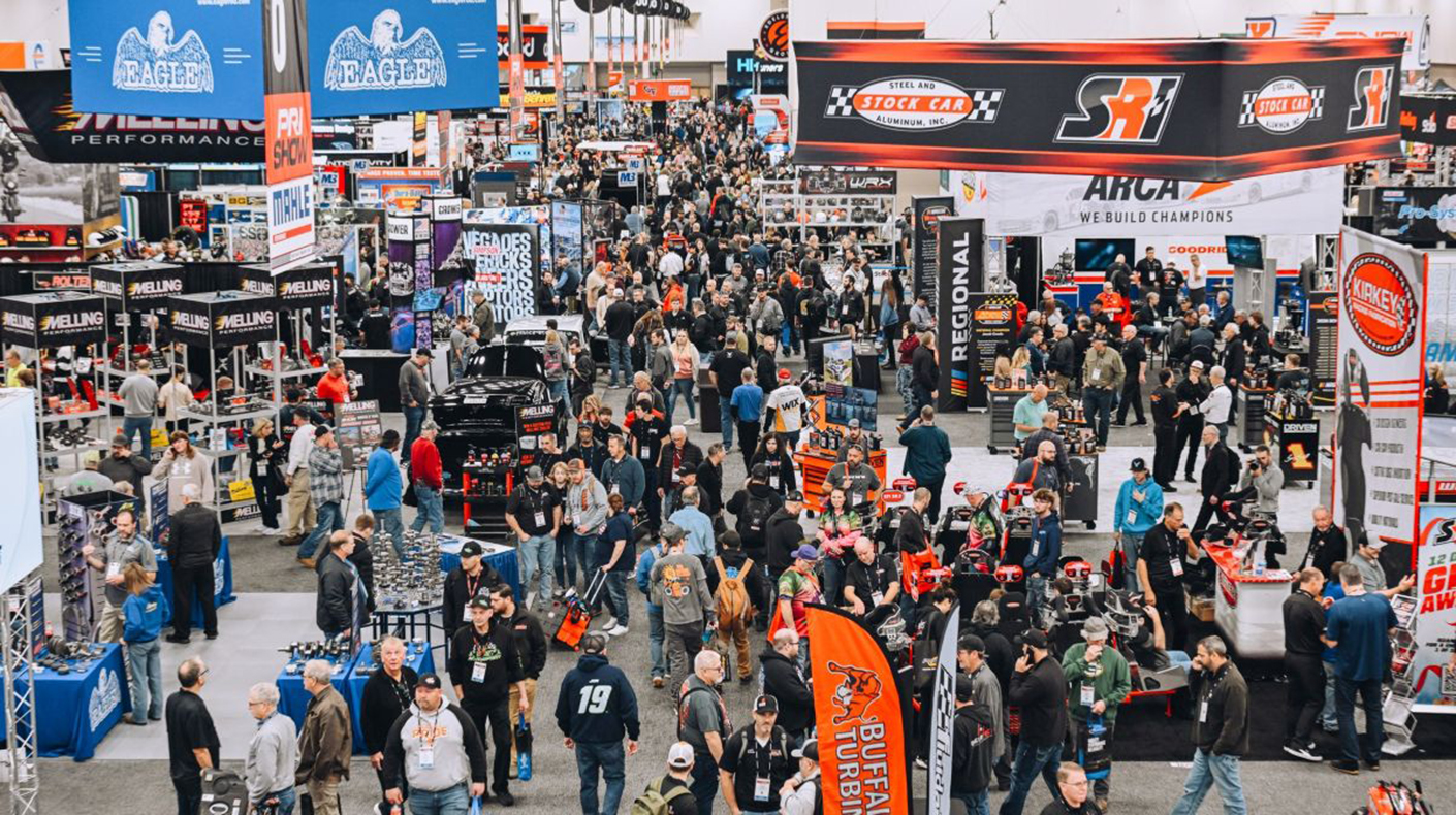 A crowded PRI Show floor.