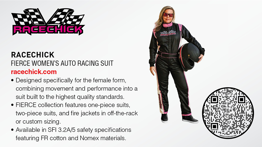 RACECHICK - CUSTOM SFI 3.2A/5 One-Piece Women's Auto Racing Suit