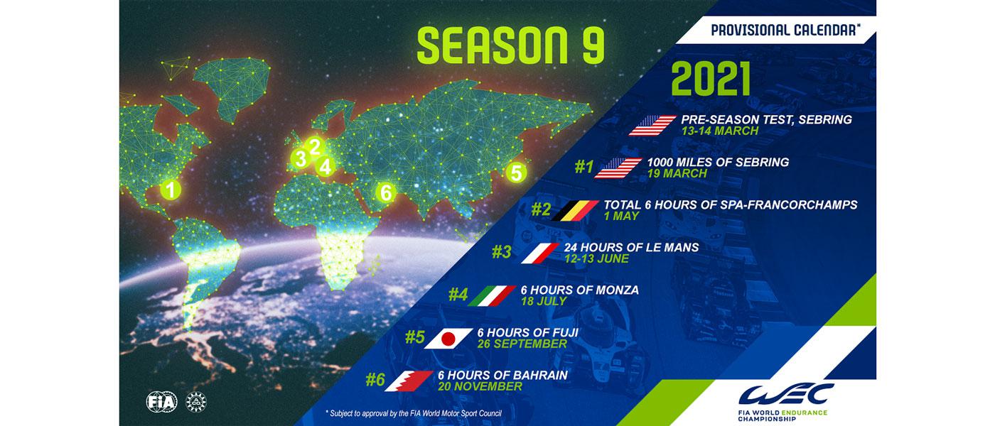 Fia Wec Reveals Provisional 2021 Calendar Performance Racing Industry wec kalender 2021
