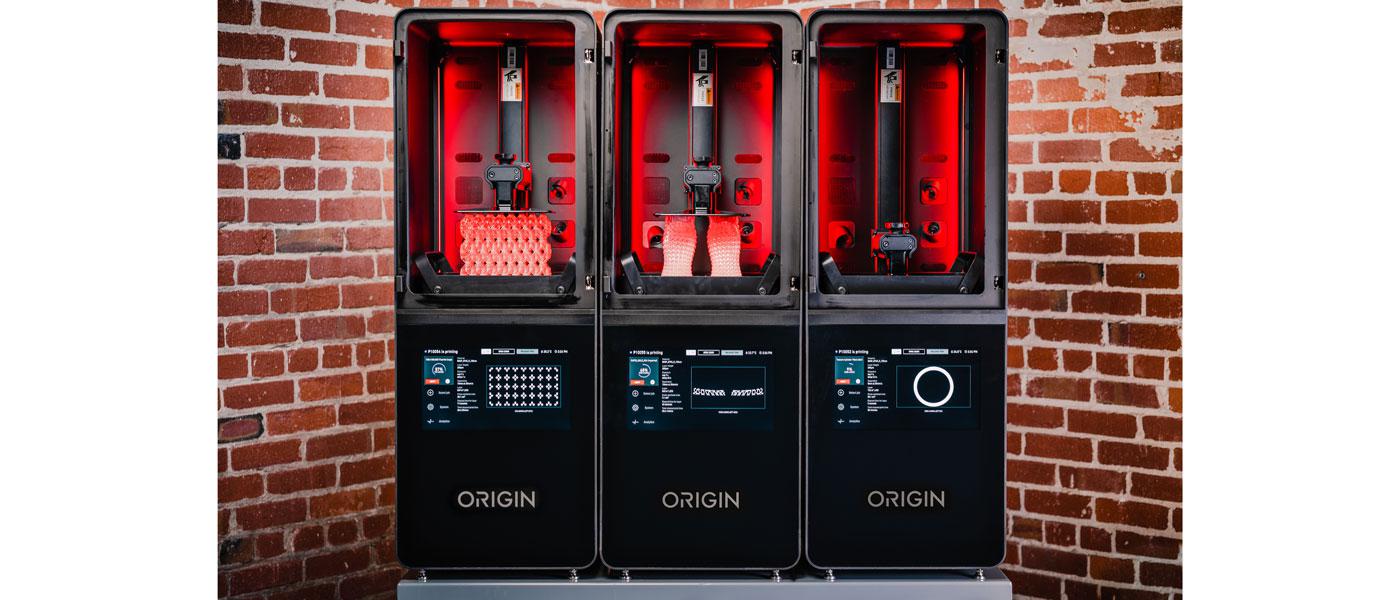 Origin’s proprietary Programmable PhotoPolymerization 3D printing machines