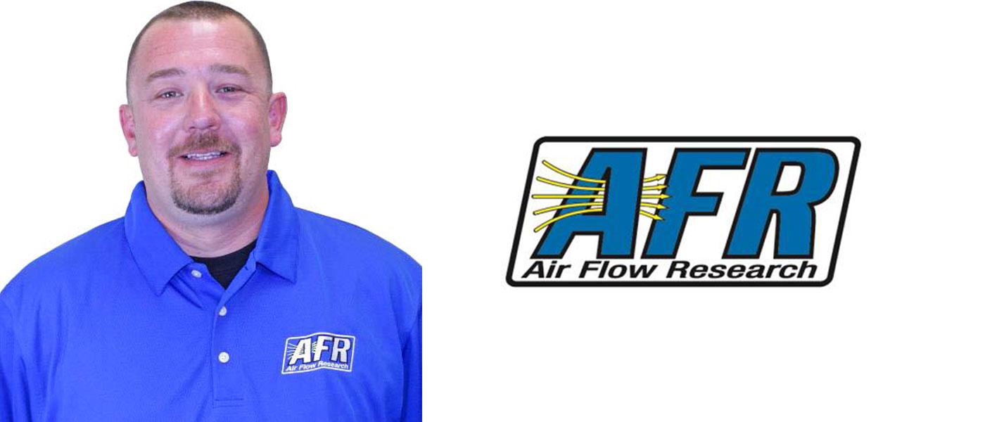 Alex George headshot, Air Flow Research logo