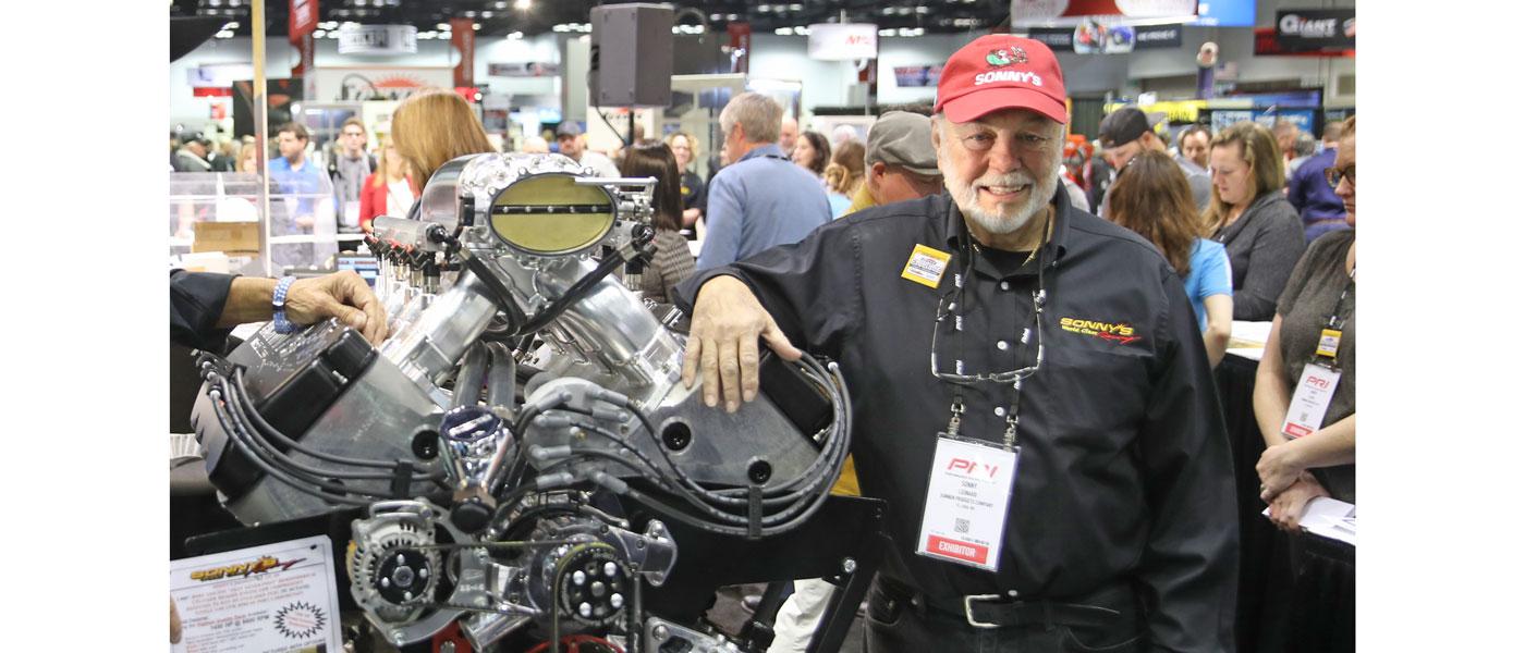 Sonny Leonard, pictured above, at the 2019 PRI Trade Show