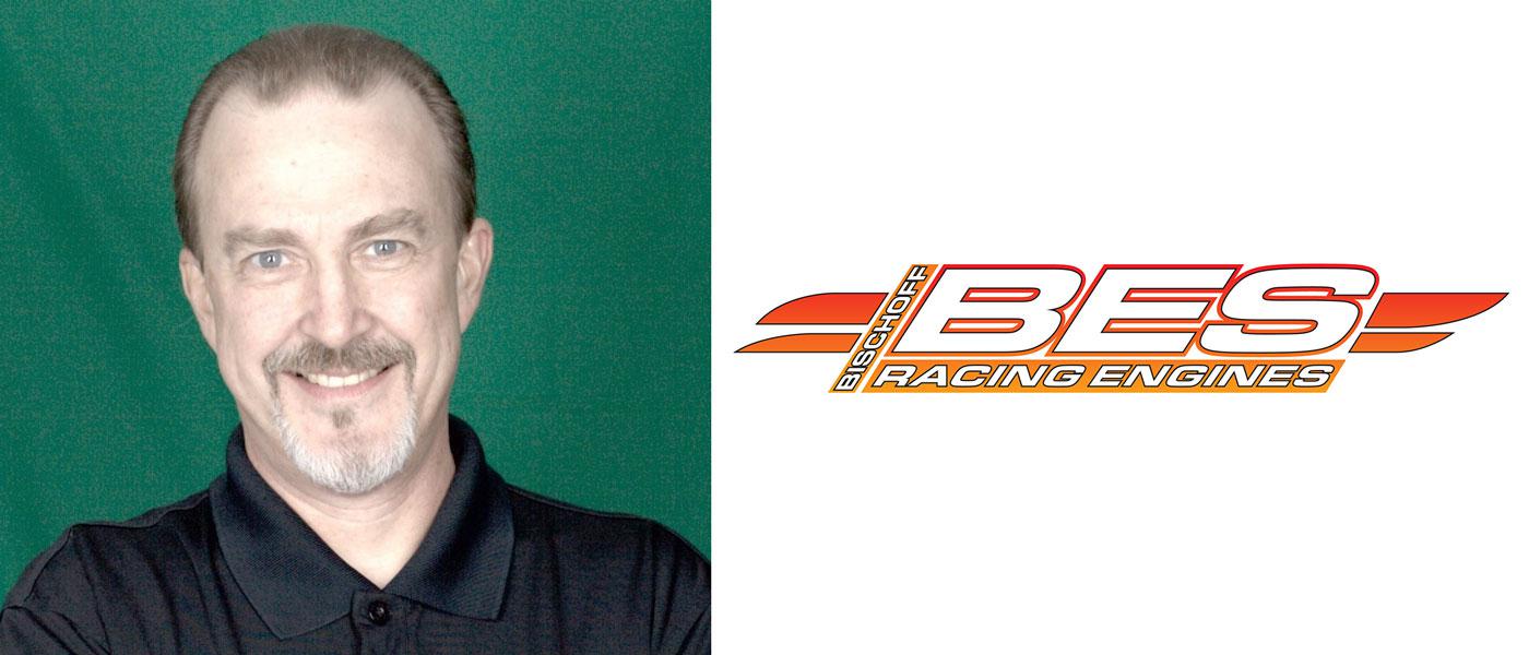 Darin Morgan headshot, BES Racing Engines logo
