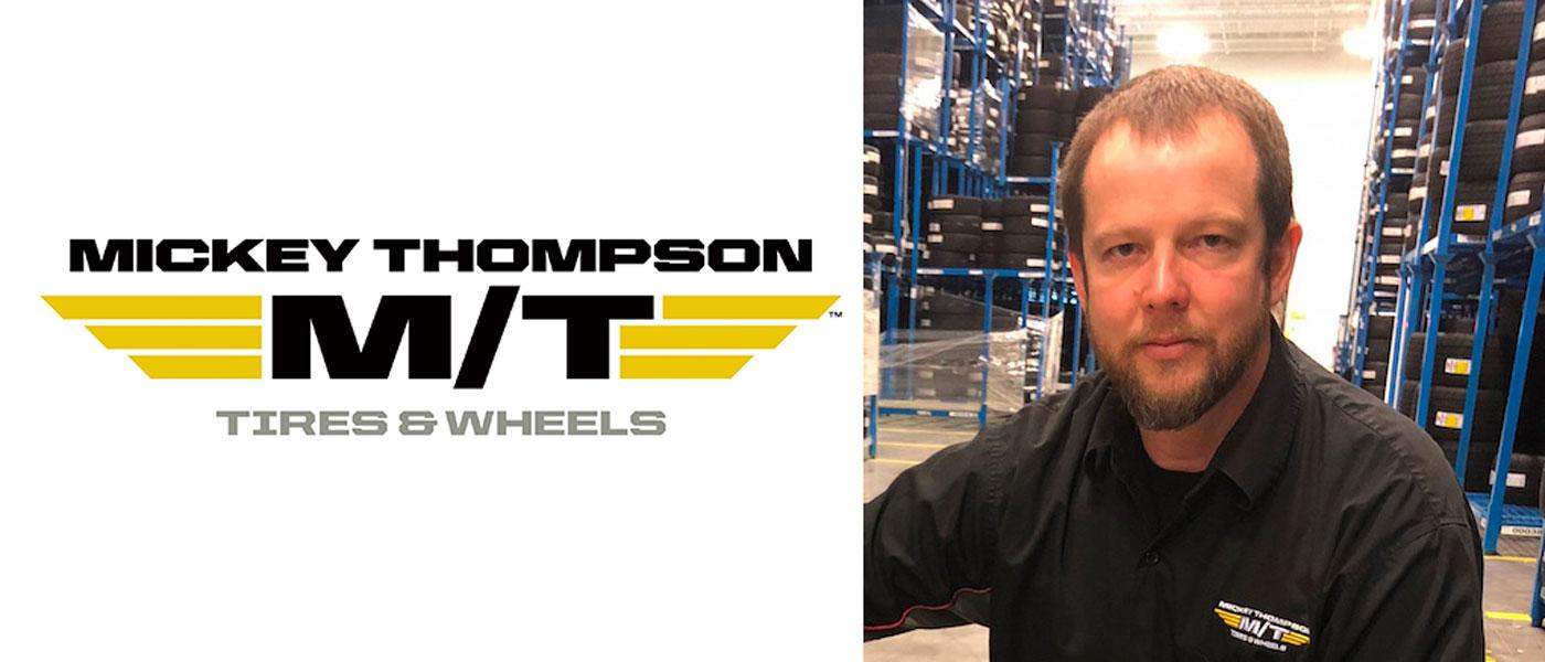 Mickey Thompson Tires & Wheels logo, photo of Jason Moulton, company director of motorsports