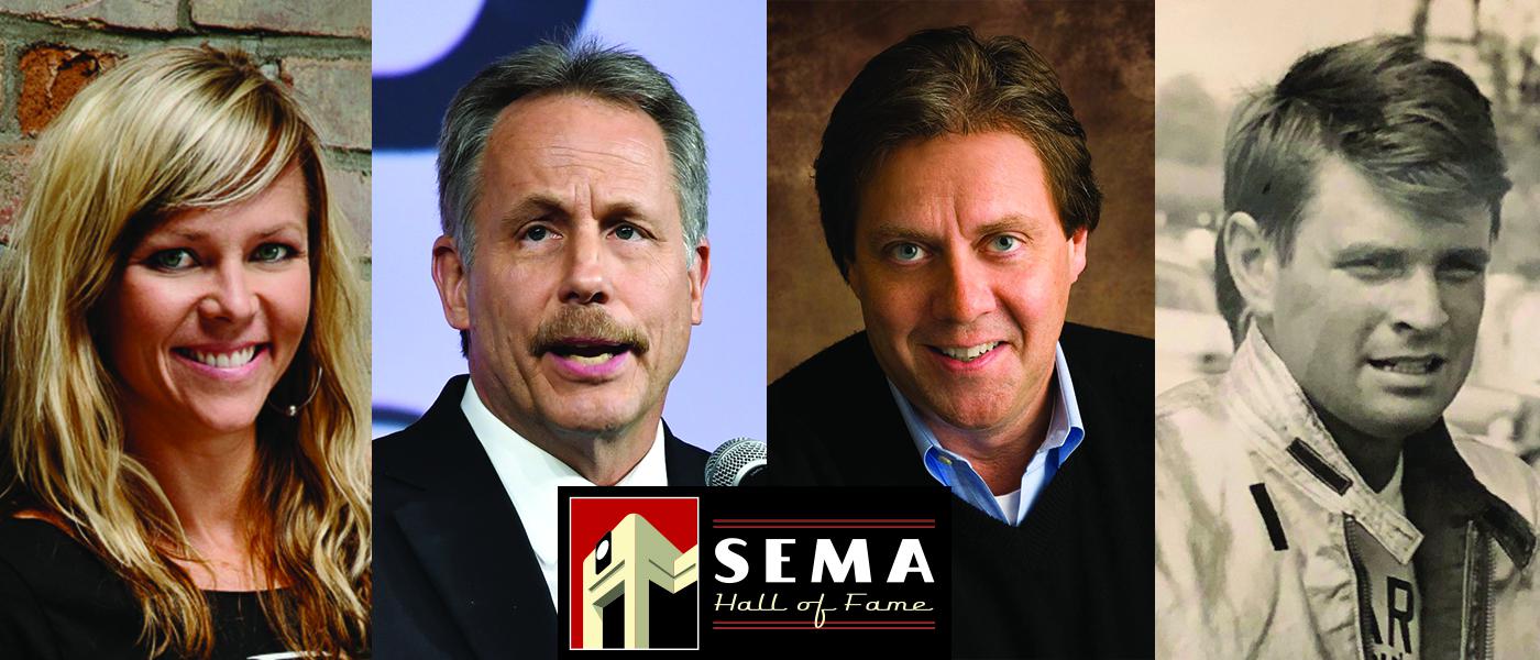 SEMA Hall of Fame members are the late Jessi Combs, Rick Love, Bob Moore, and Carl Schiefer