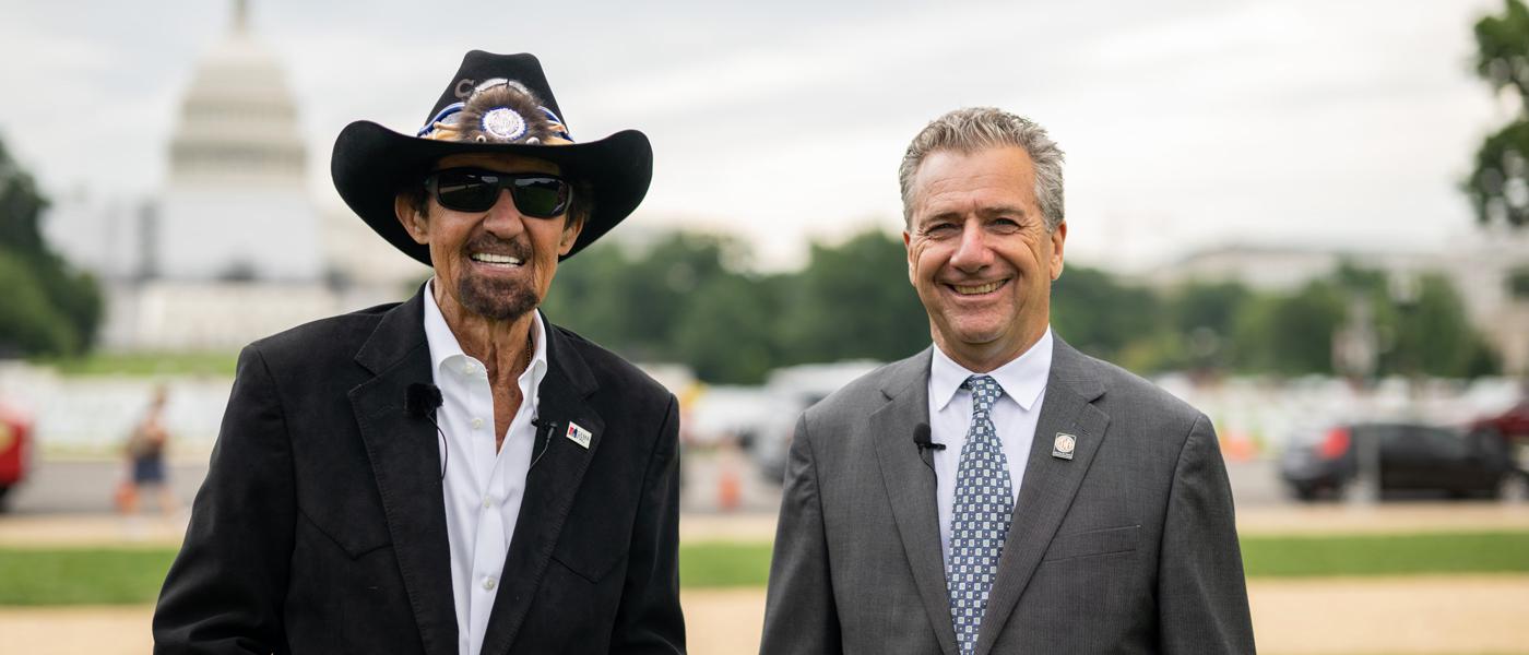 “The King” Richard Petty and SEMA (Specialty Equipment Market Association) CEO Mike Spagnola 
