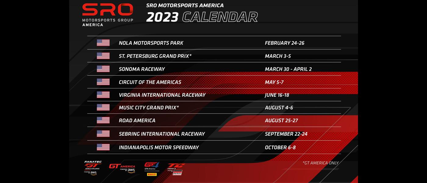 SRO Motorsports America Announces 2023 Race Schedule Performance Racing Industry