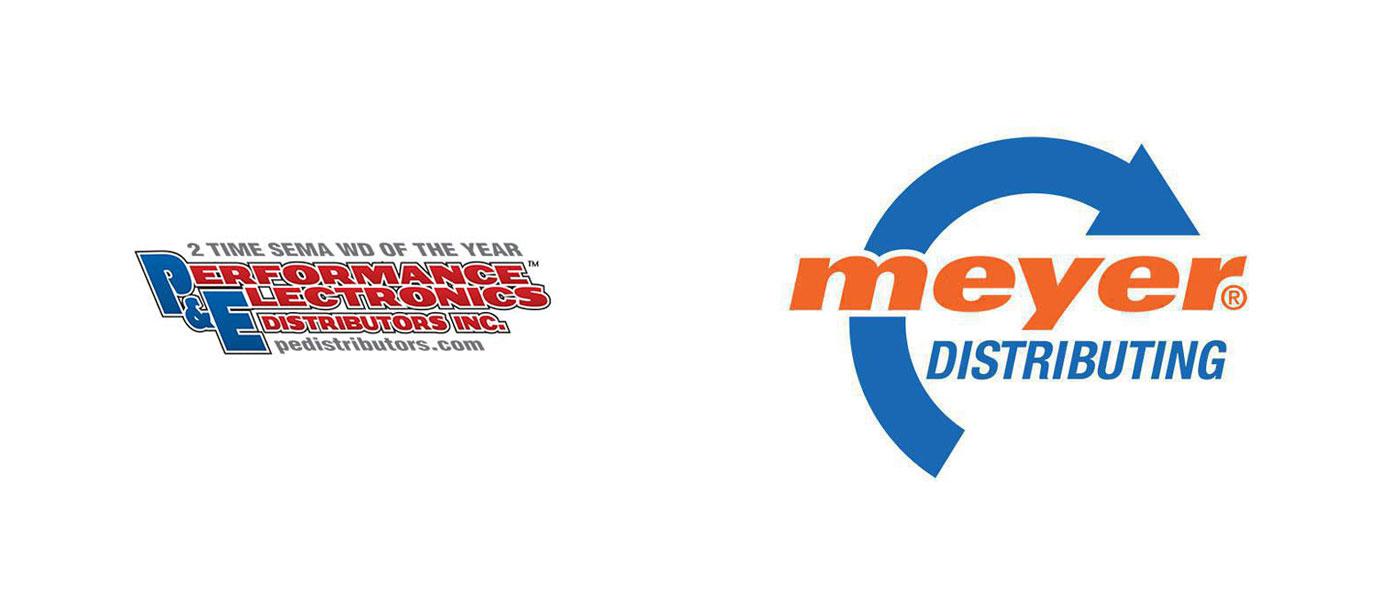 Performance & Electronics (P&E) Distributors logo, Meyer Distributing logo