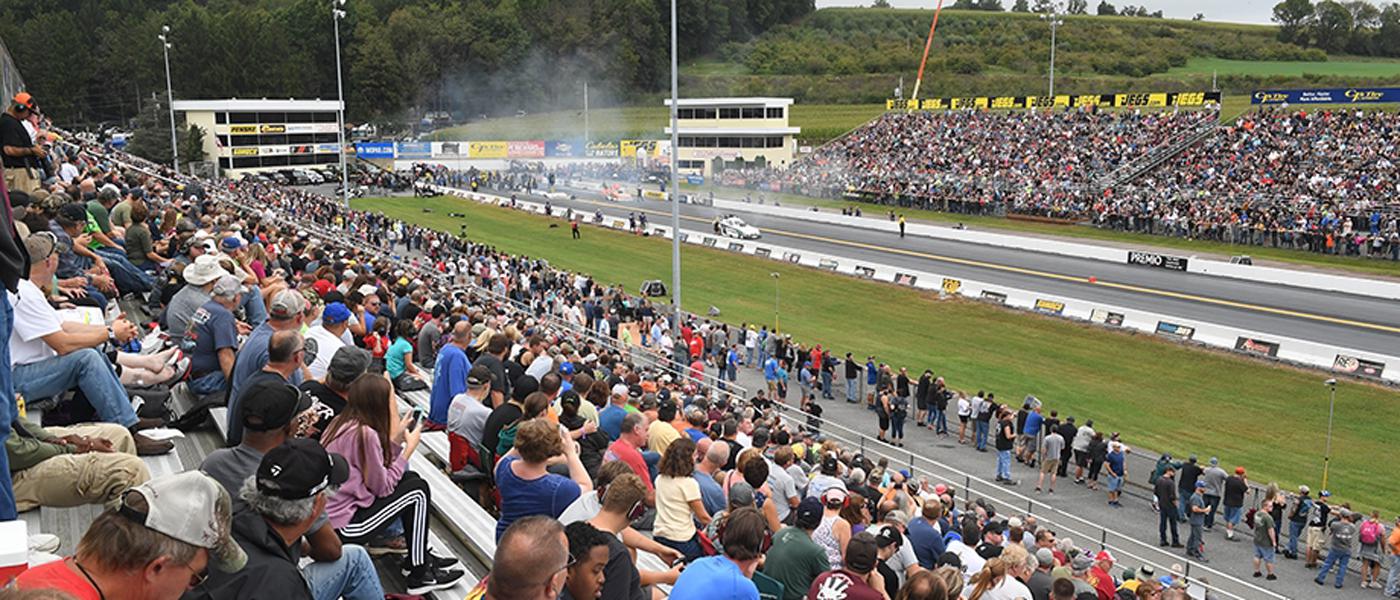 Maple Grove Raceway. Photo courtesy of NHRA, Maple Grove Raceway