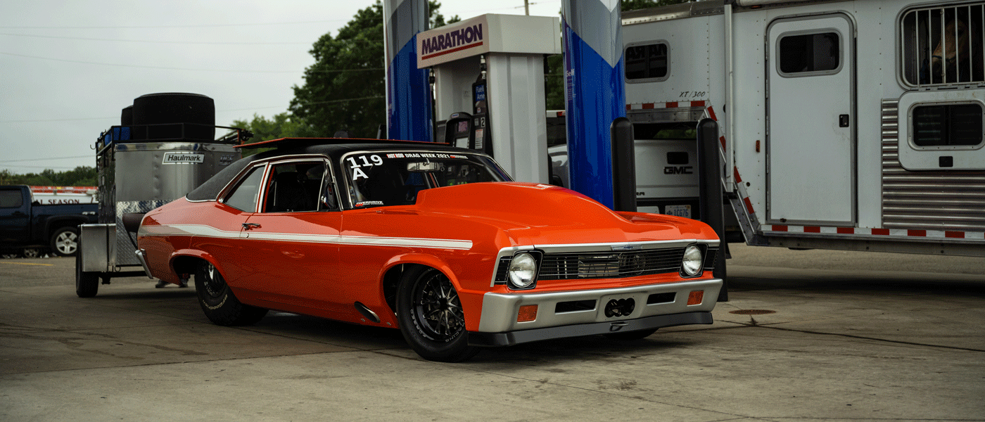 Drag Week car fueling