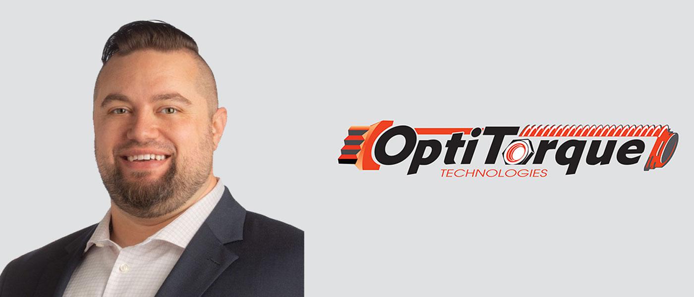 Brock White headshot, OptiTorque Technologies logo