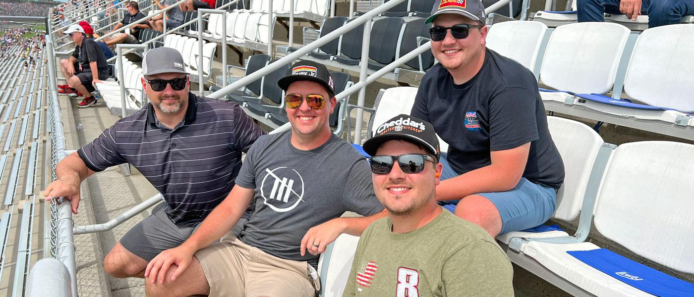 (front row) Eric Bewersdorf, Reed Lubbers and Evan Belleville. (back row) Colin Belleville.