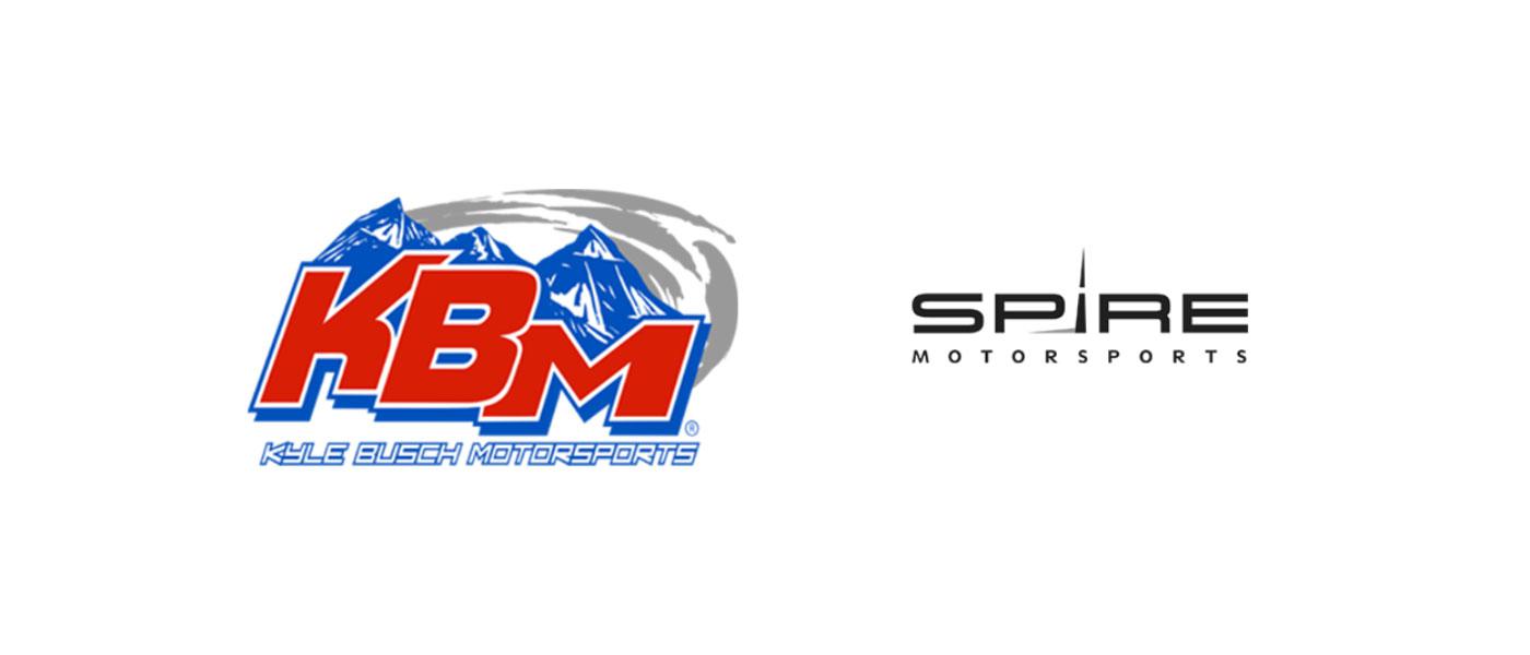 Kyle Busch Motorsports logo, Spire Motorsports logo