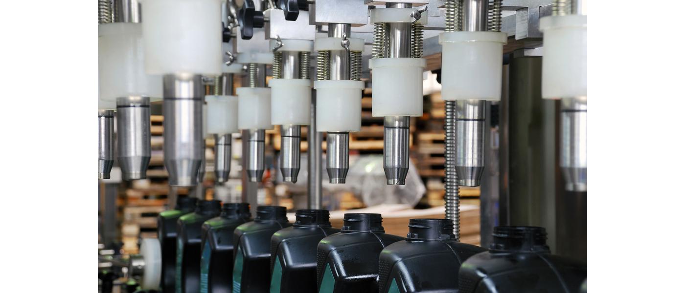 Bottles on a production line