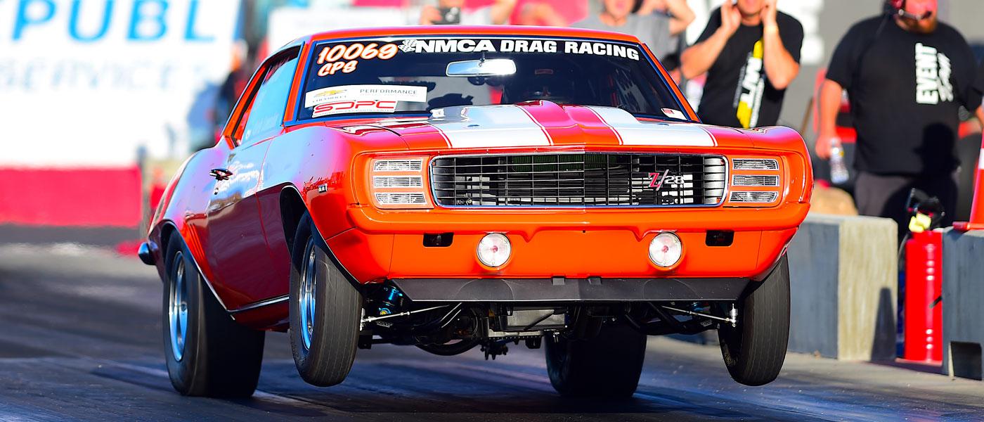 NMCA drag racing car wheels up