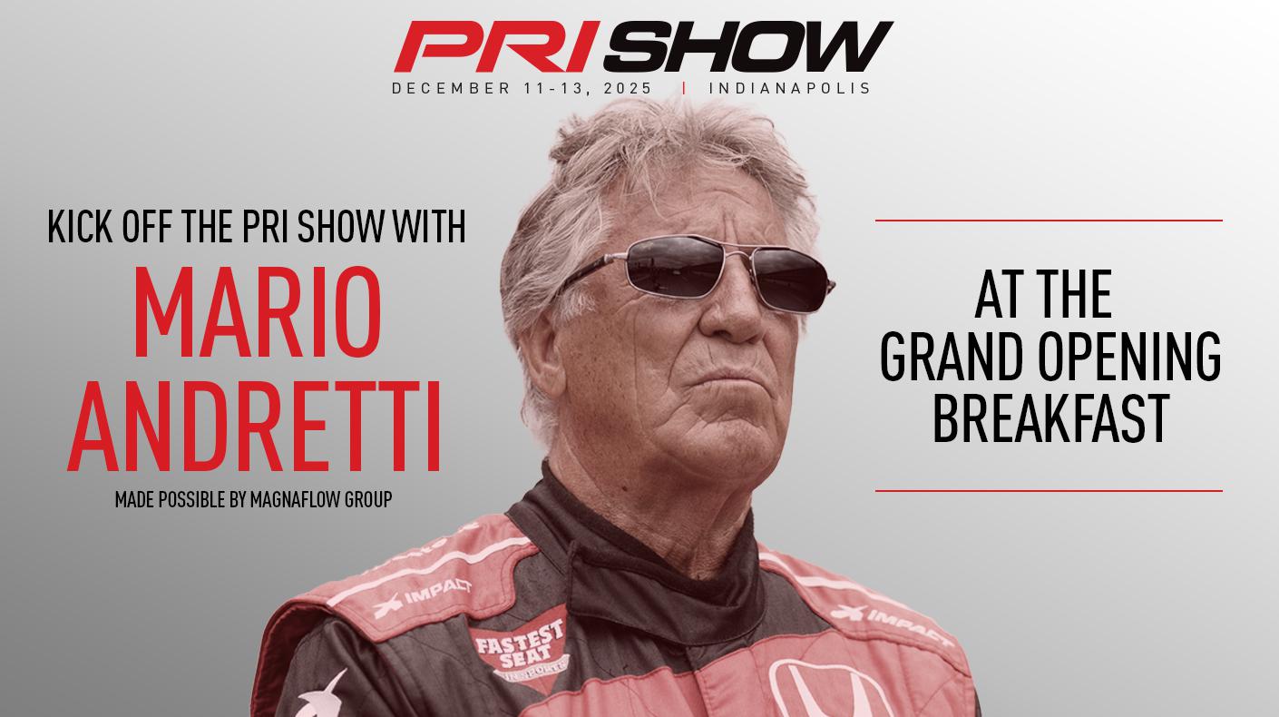 Kick off the PRI Show With Mario Andretti Made Possible By MagnaFlow Group