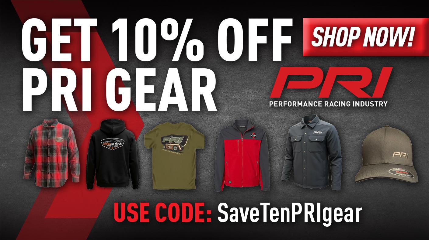 Get 10% off PRI Gear graphic