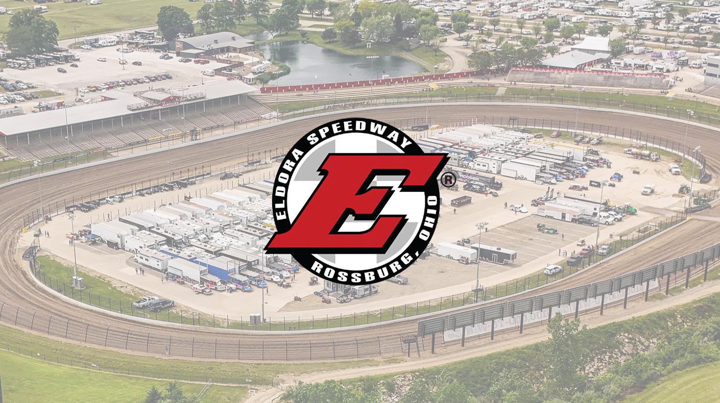 An aerial view of Eldora Speedway