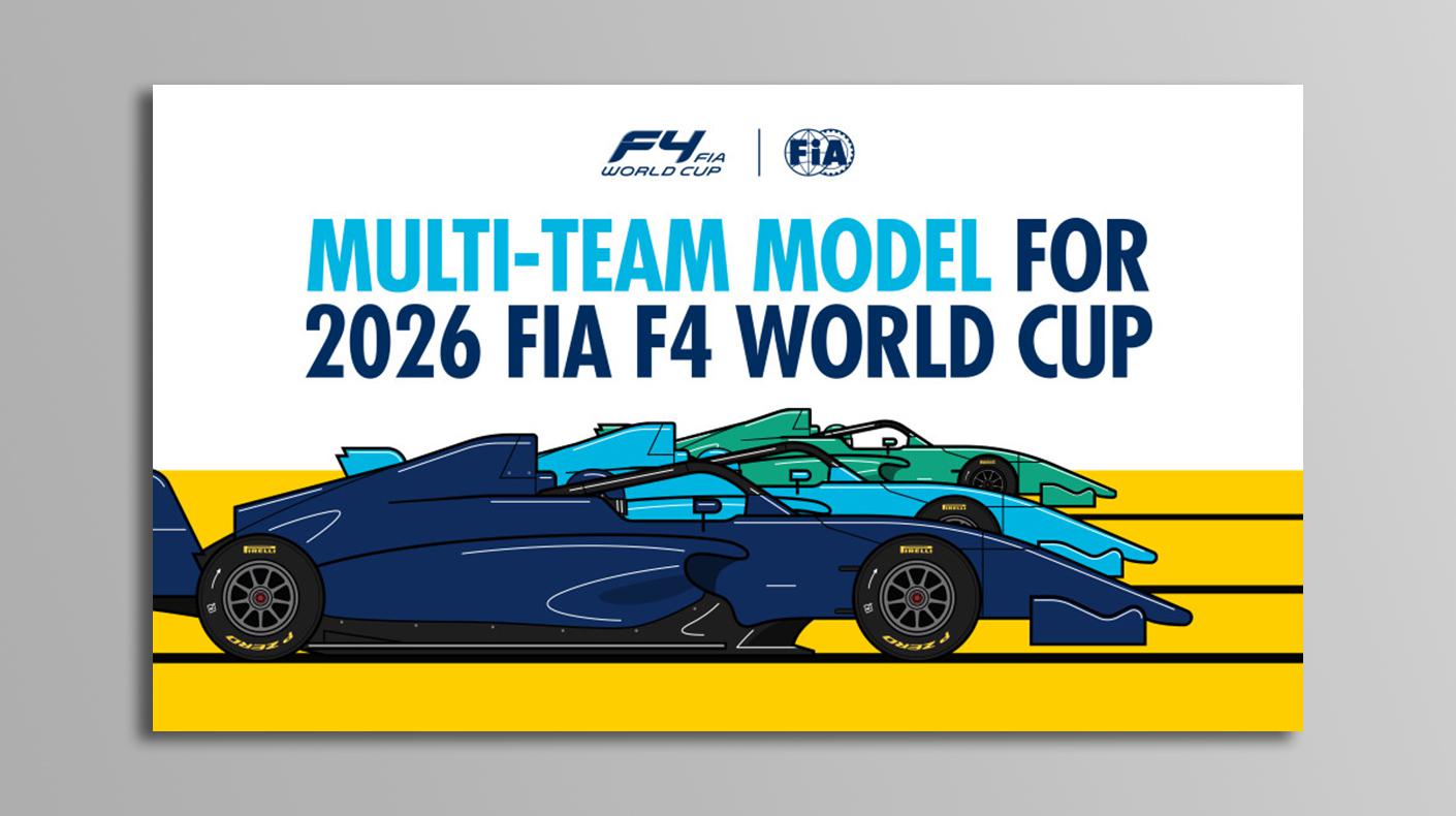 A graphic for the updated FIA F4 World Cup model.