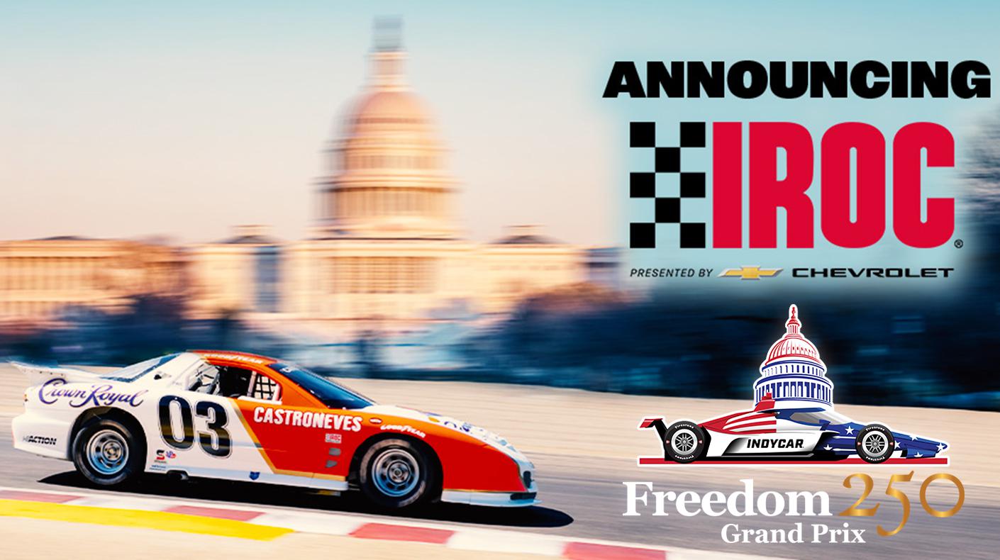 IROC car in front of the U.S. Capitol.