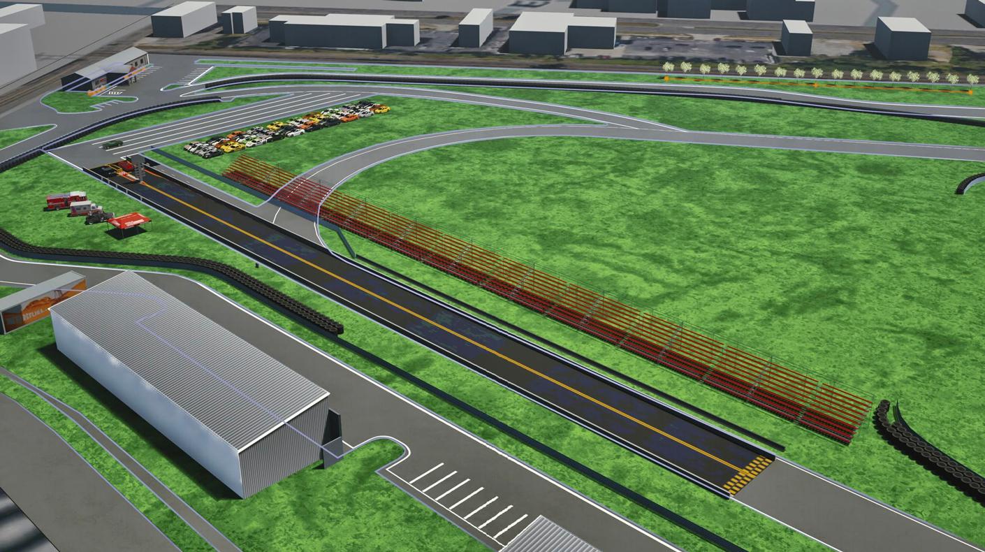 Rendering of the new M1 Concourse drag strip.
