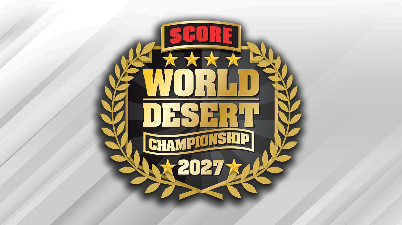 SCORE World Desert Championship 2027 logo.