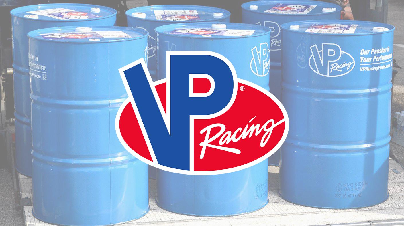 VP Racing barrels and logo.