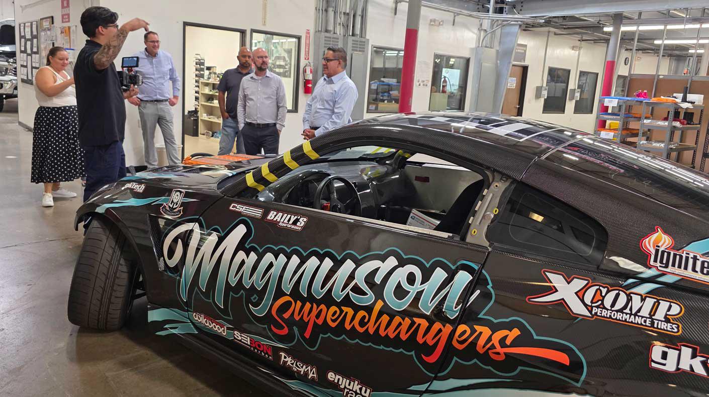 Lawmaker visiting Magnuson Superchargers in Ventura.