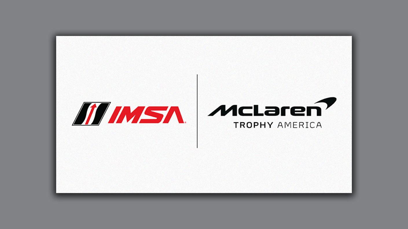 IMSA McLaren Trophy America logos