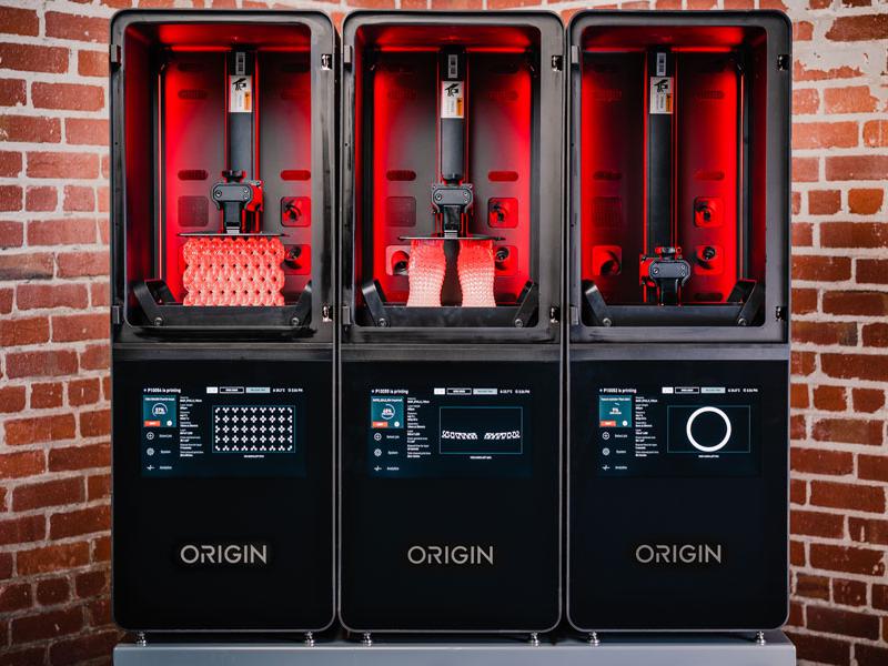 Origin’s proprietary Programmable PhotoPolymerization 3D printing machines