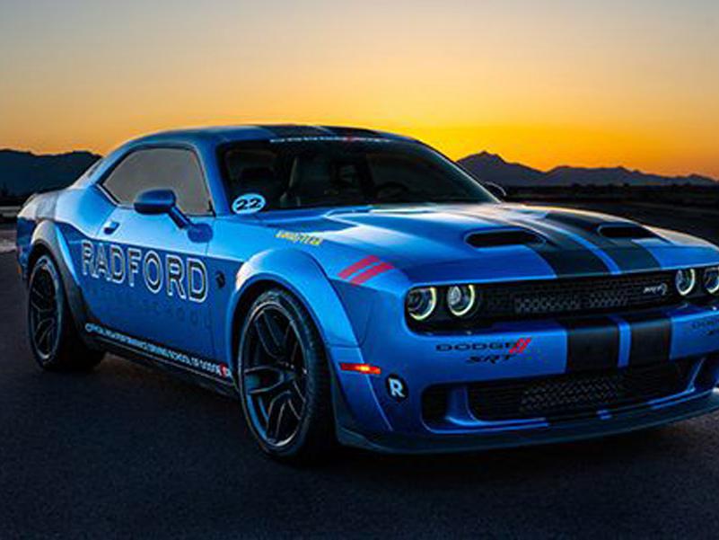 Radford Racing School logo on the side of a DODGE//SRT