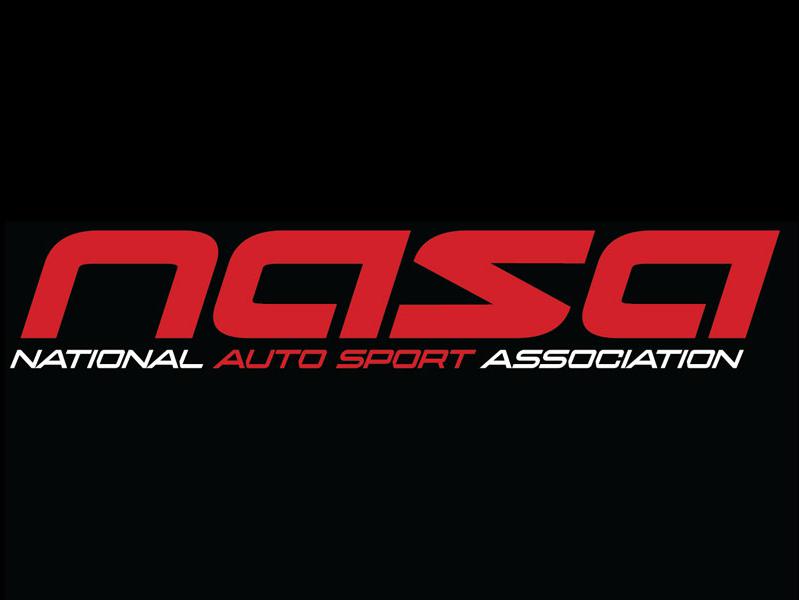 National Auto Sport Association (NASA) logo on a black background