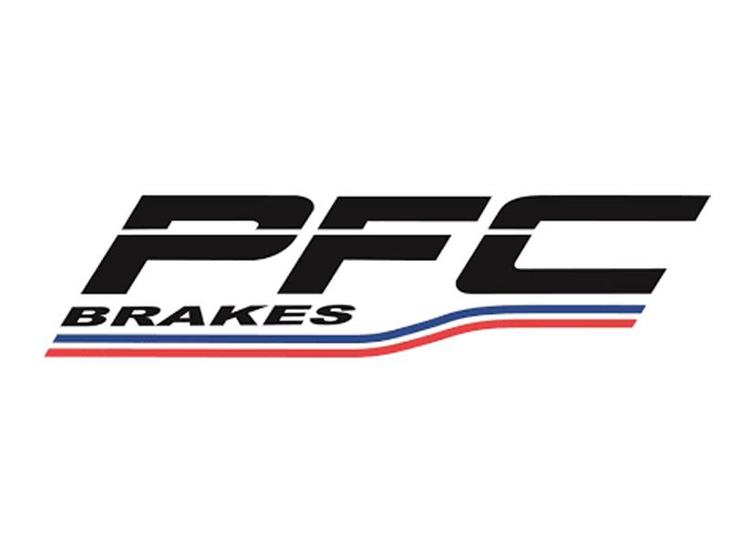 Chris Dilbeck in the pits, PFC Brakes logo