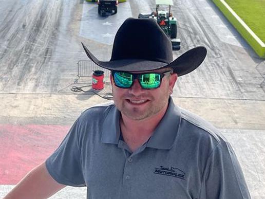 Texas Motorplex logo, Charles Myers headshot