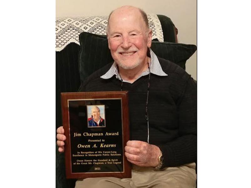Owen Kearns, 2021 Jim Chapman Award recipient
