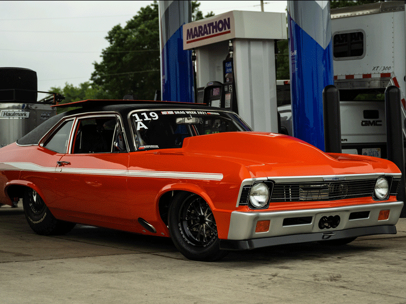 Drag Week car fueling