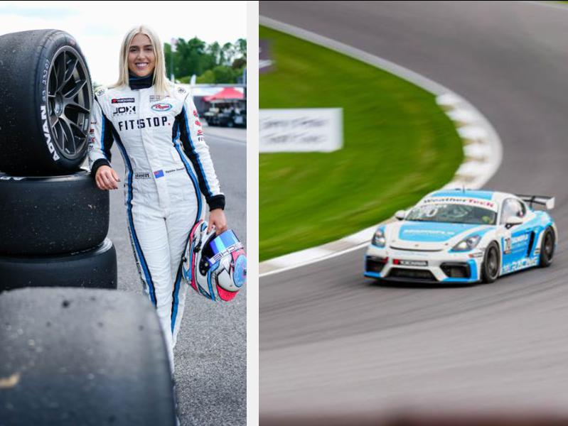 Porsche Deluxe female driver development program. Madeline Stewart, left, and Chloe Chambers, right.