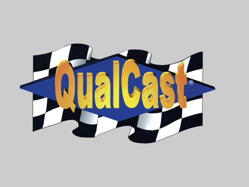 QualCast logo, Kimberley Douglas headshot