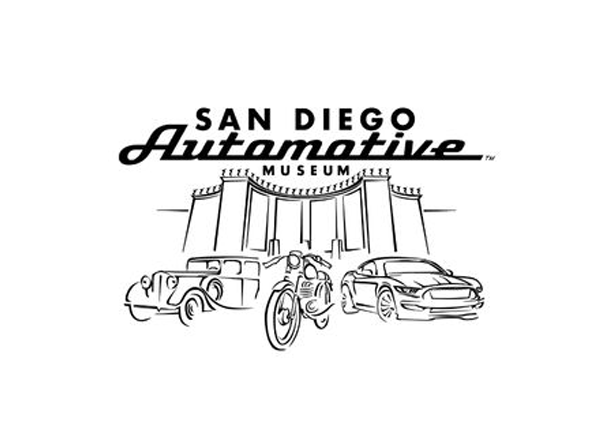 San Diego Automotive Museum logo, facade