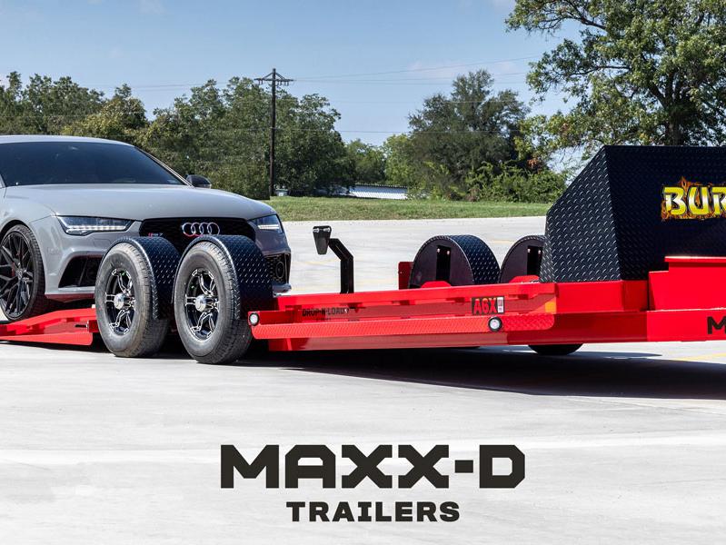 Audi on a MAXX-D Trailers and Burnyzz trailer