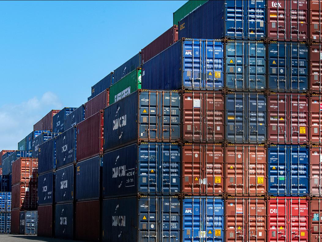 port full of shipping containers for motorsports tariffs story PRI News courtesy of Shutterstock