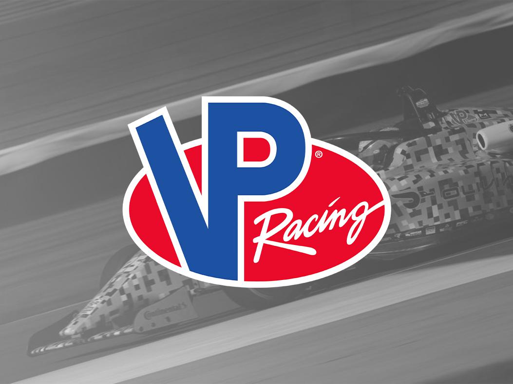 The VP Racing Fuels logo overlaid a race car image.