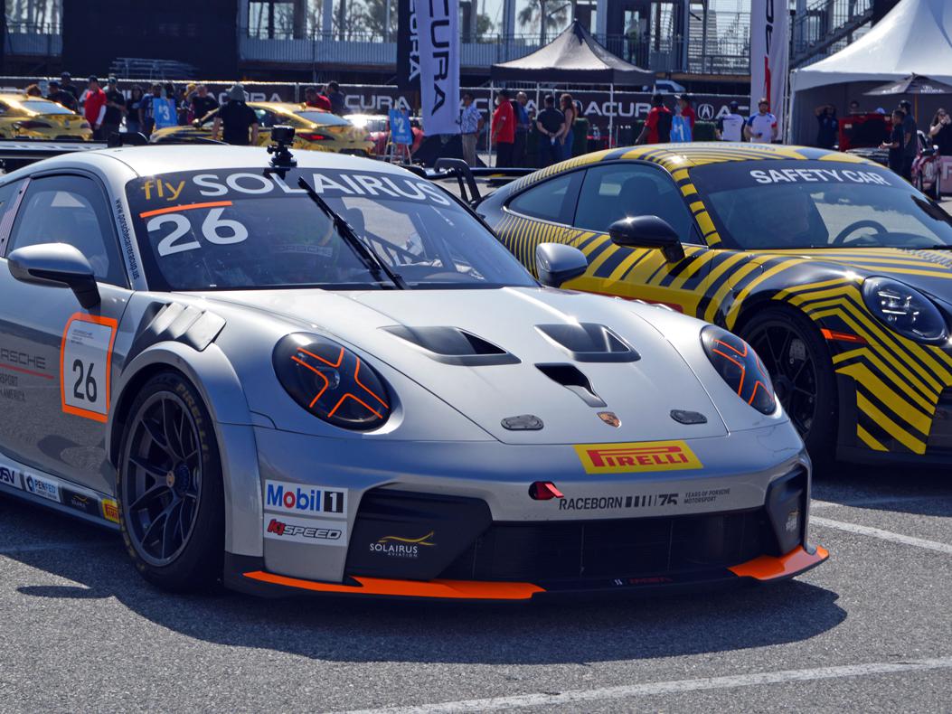 An image of Porsche Carrera Cup North America vehicles.