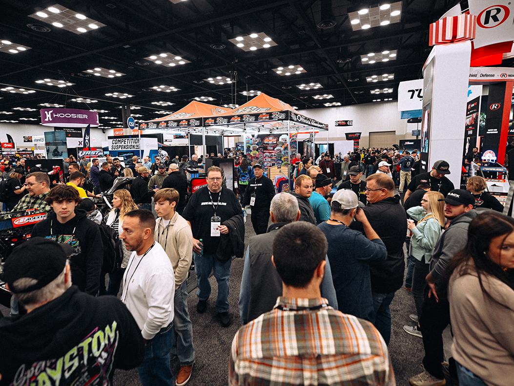 A crowded PRI Show floor.