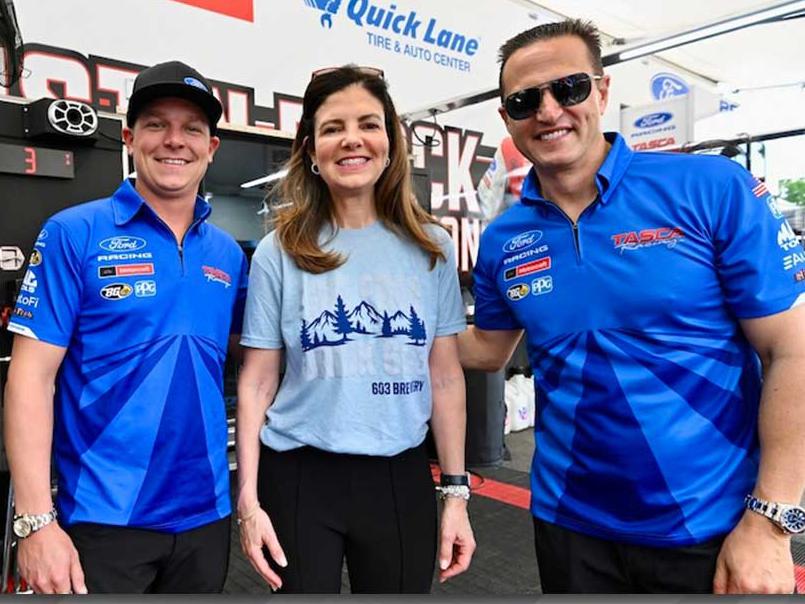 New Hampshire Governor Kelly Ayotte at NHRA event.
