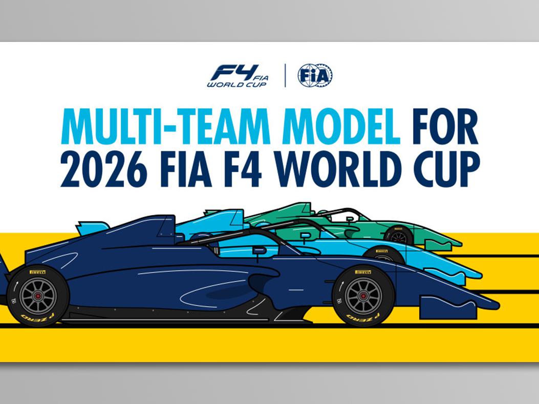 A graphic for the updated FIA F4 World Cup model.