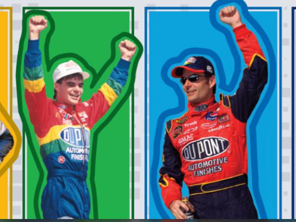 Graphic for the Jeff Gordon exhibit at IMS Museum.